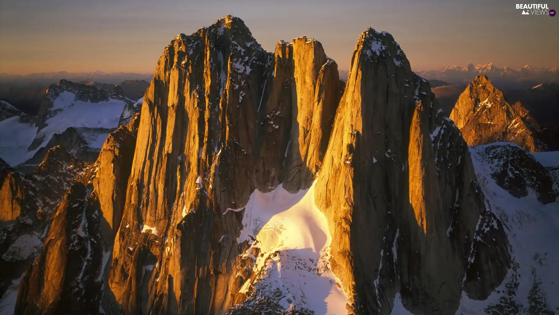 snow, Mountains, peaks