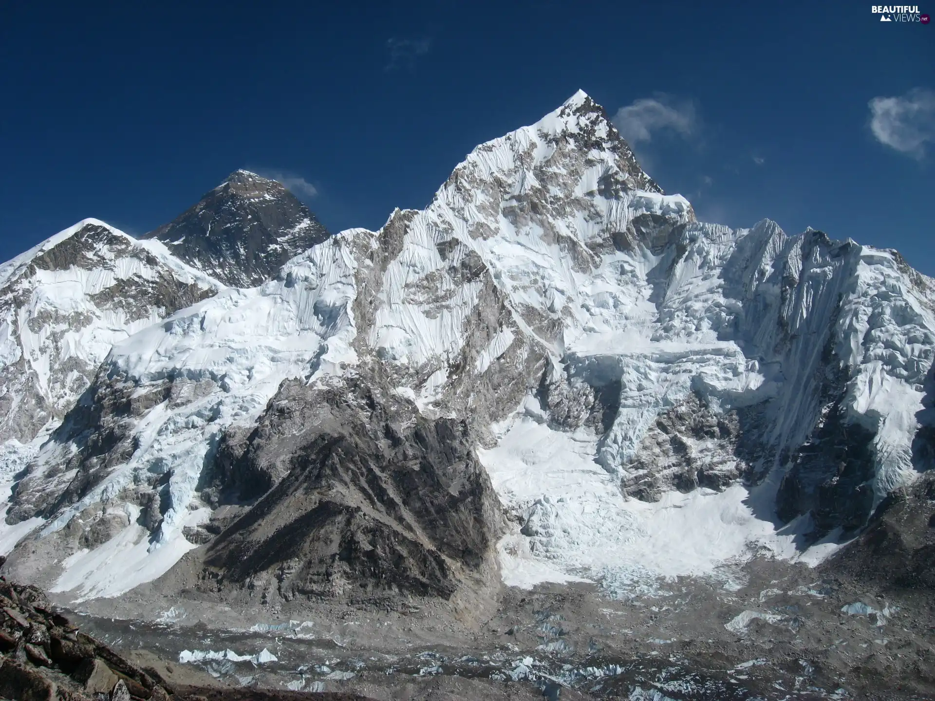 peaks, snow