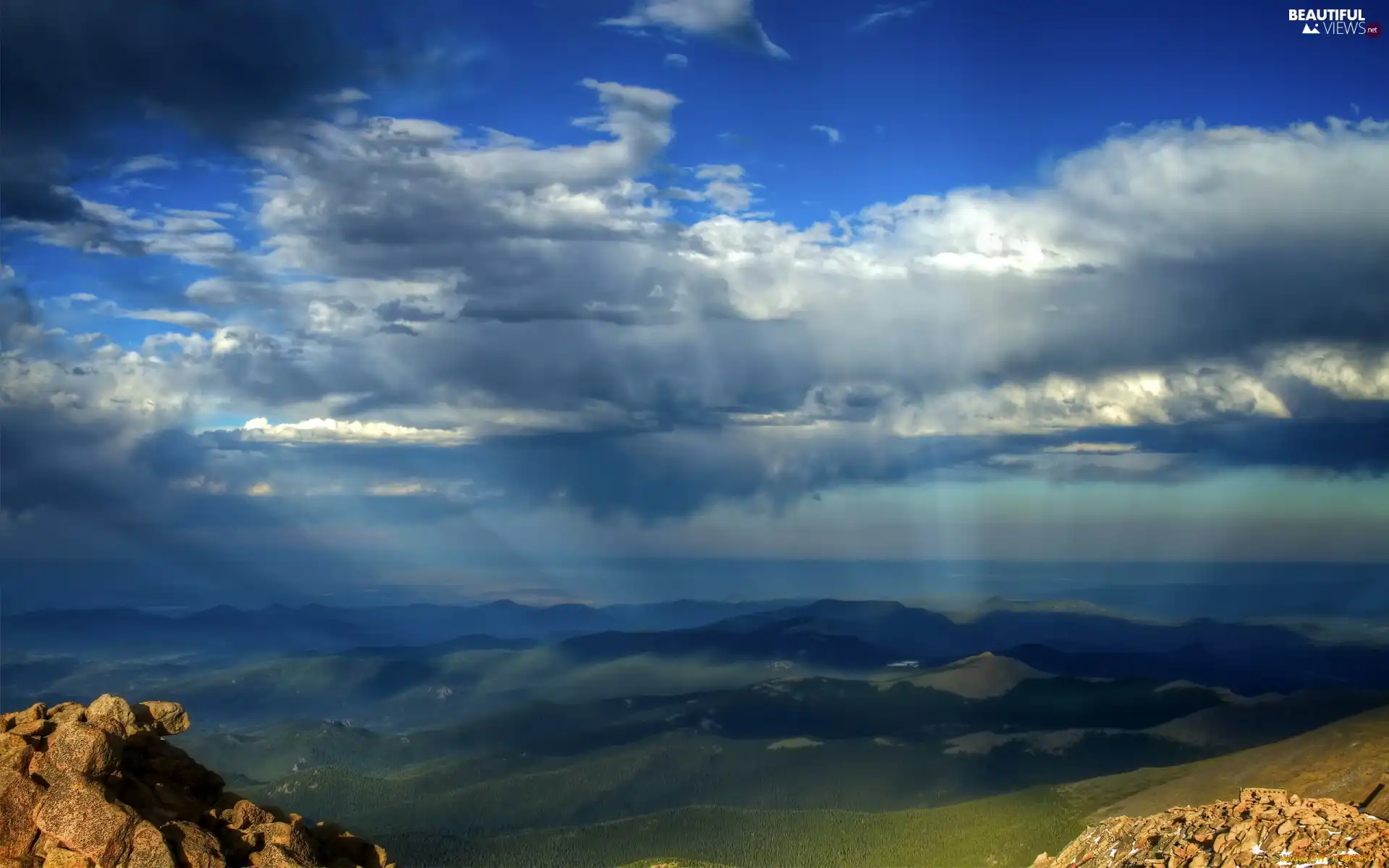 Stones, Mountains, clouds