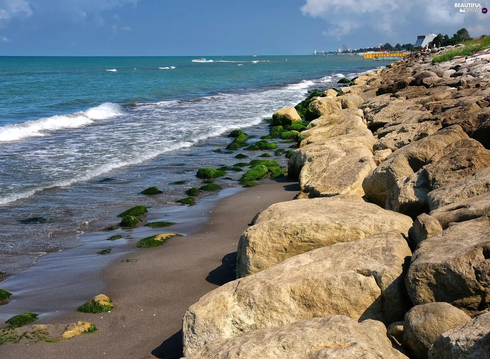 Stones, sea, Coast