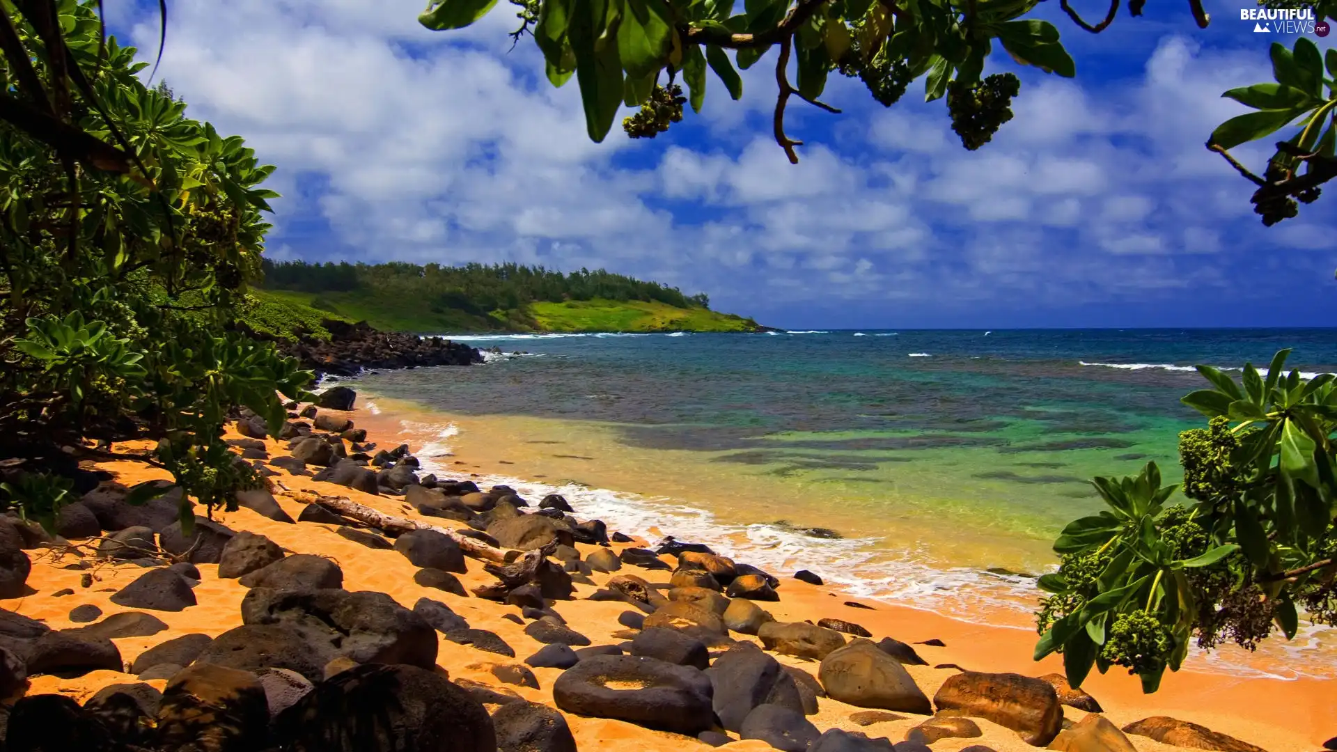 Aloha State Hawaje, sea, Stones