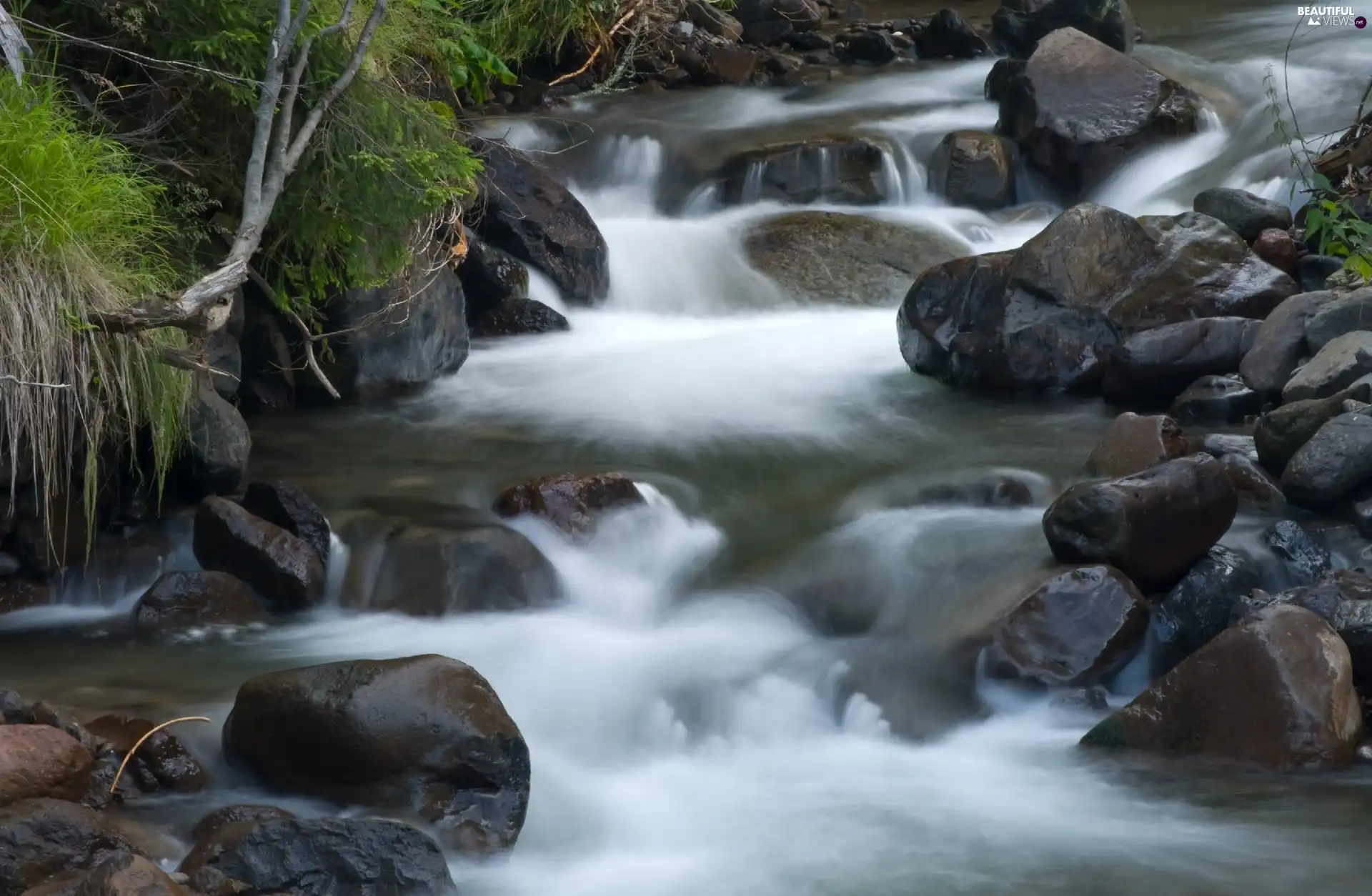 Stones, tear, River