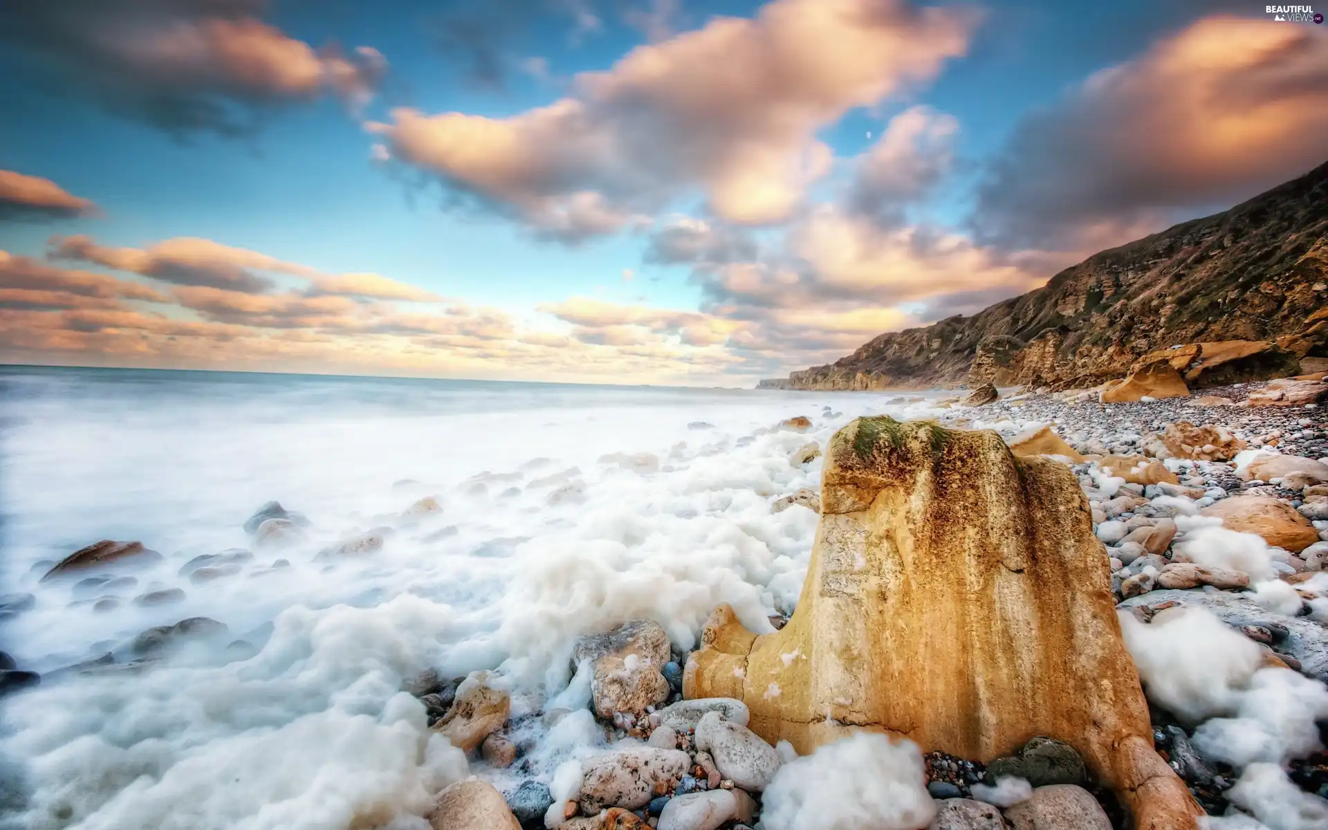 sea, Stones