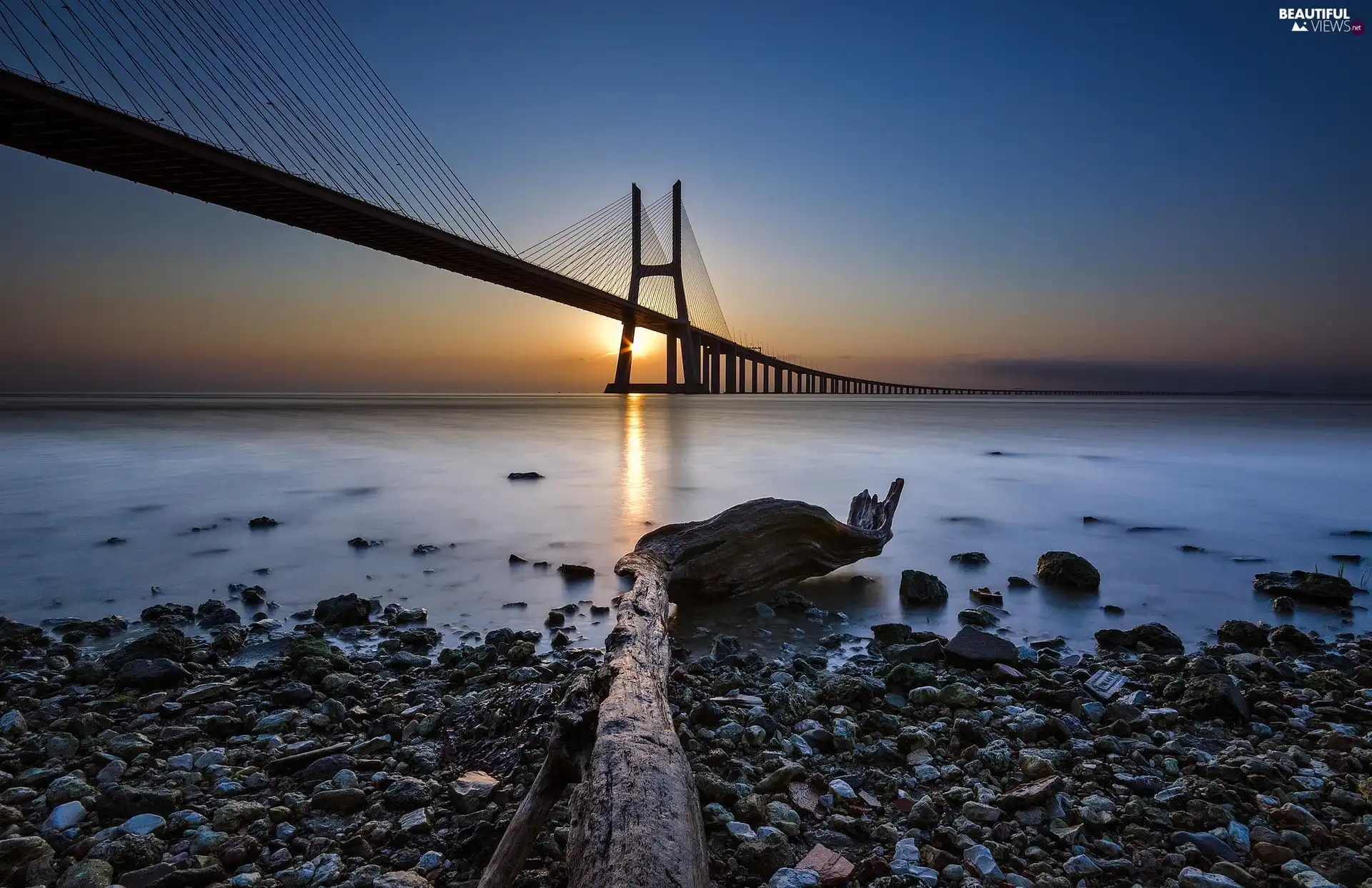 Stones, bridge, sea