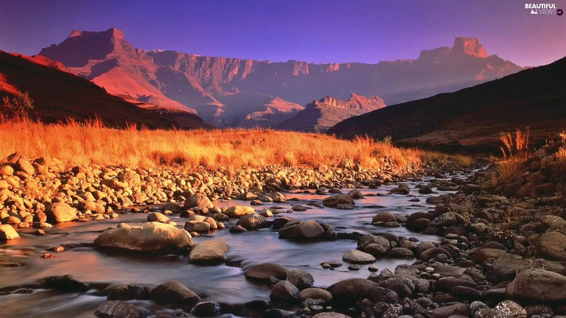 canyon, stream