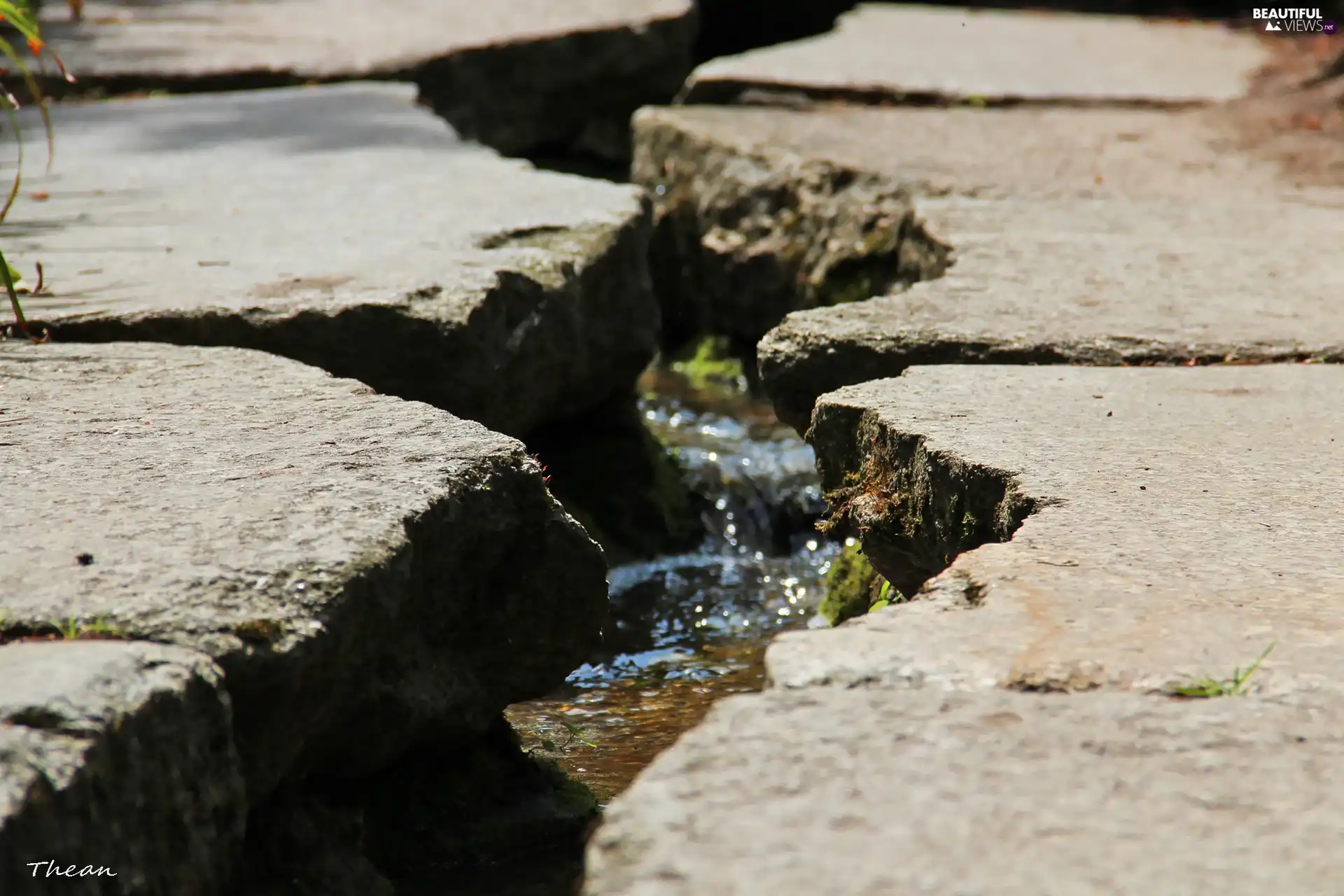 stream, Stones, crack