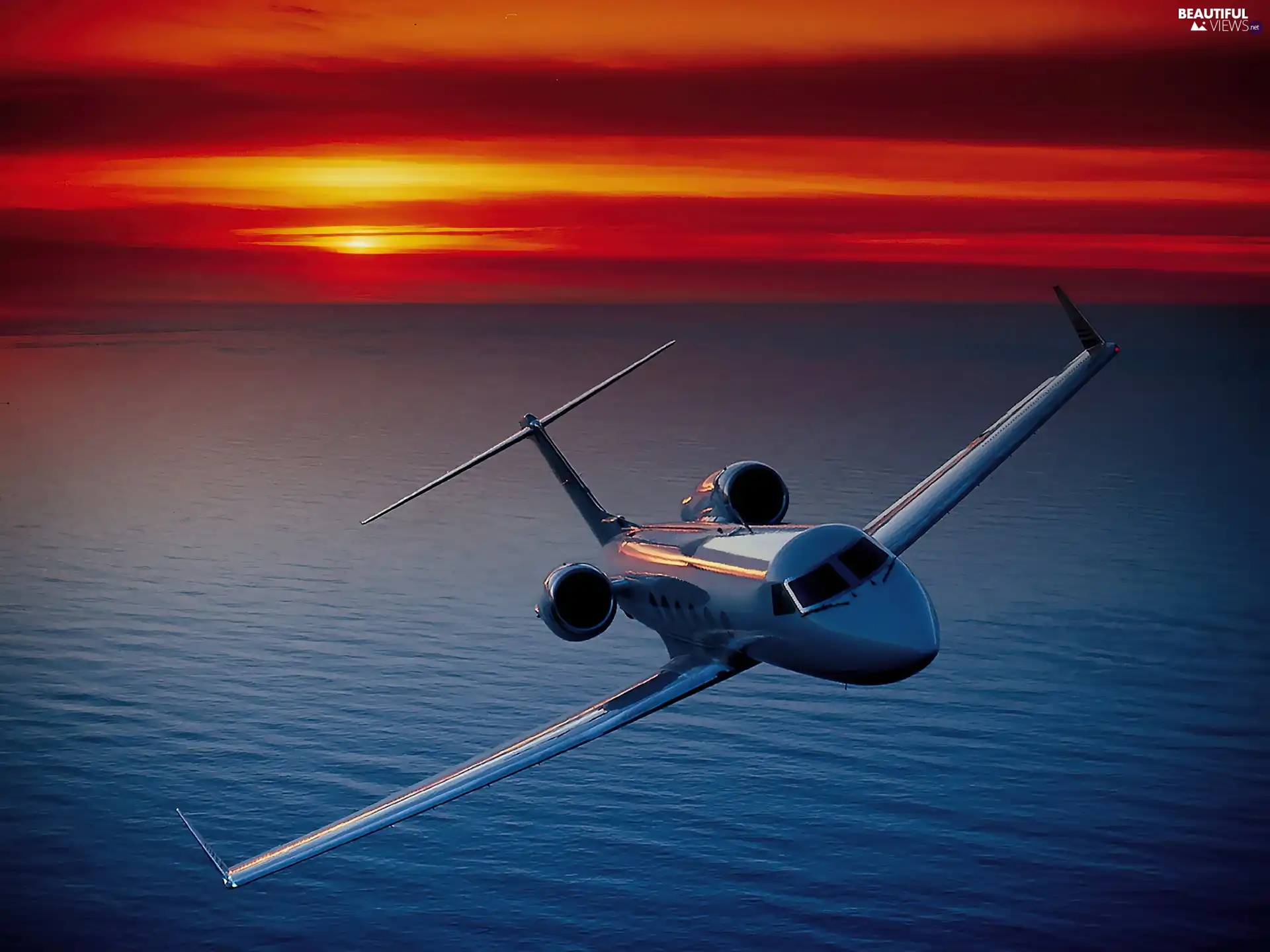 GulfStream G-300, west, sun, sea