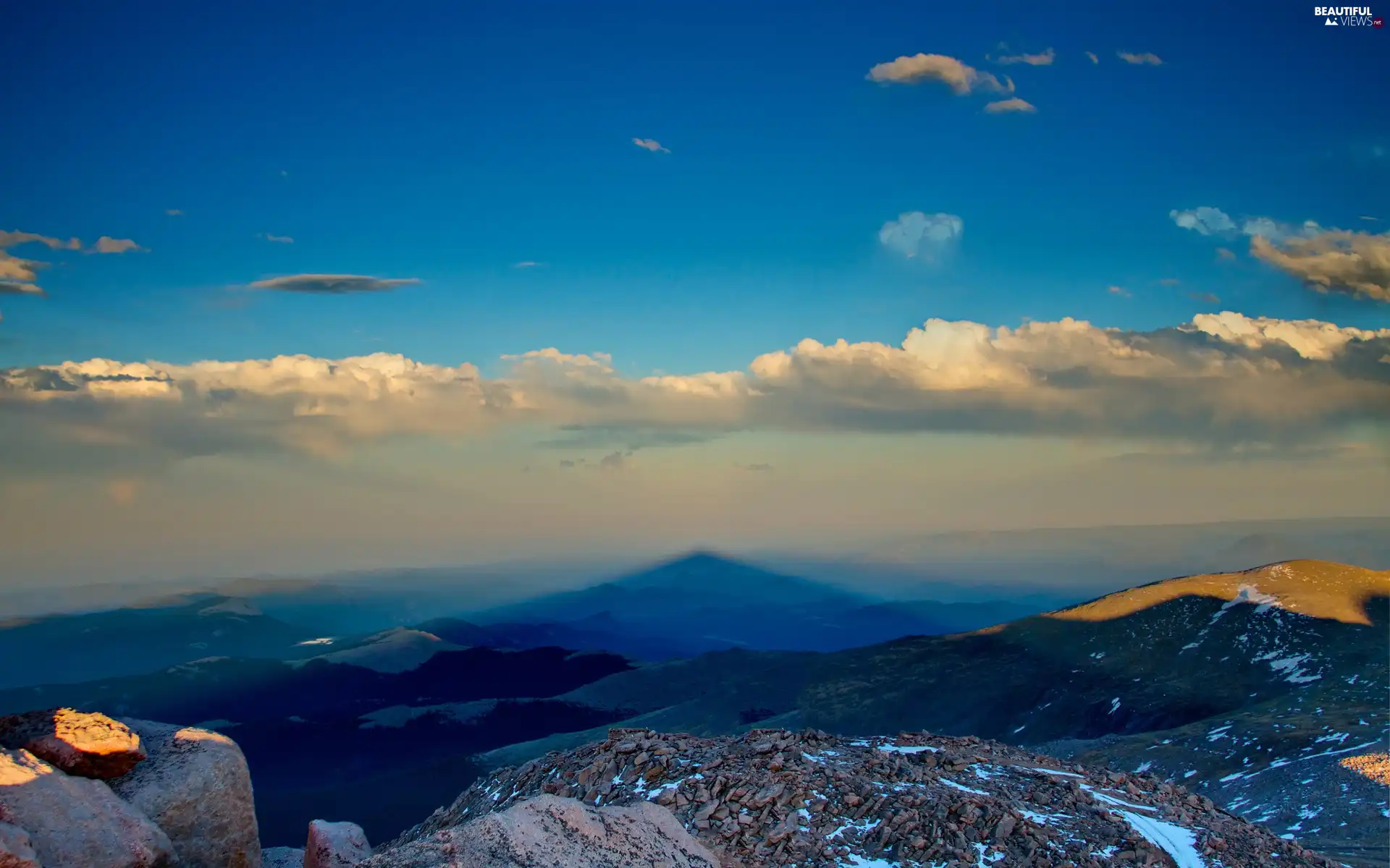 ligh, clouds, flash, Przebijające, Mountains, sun, luminosity