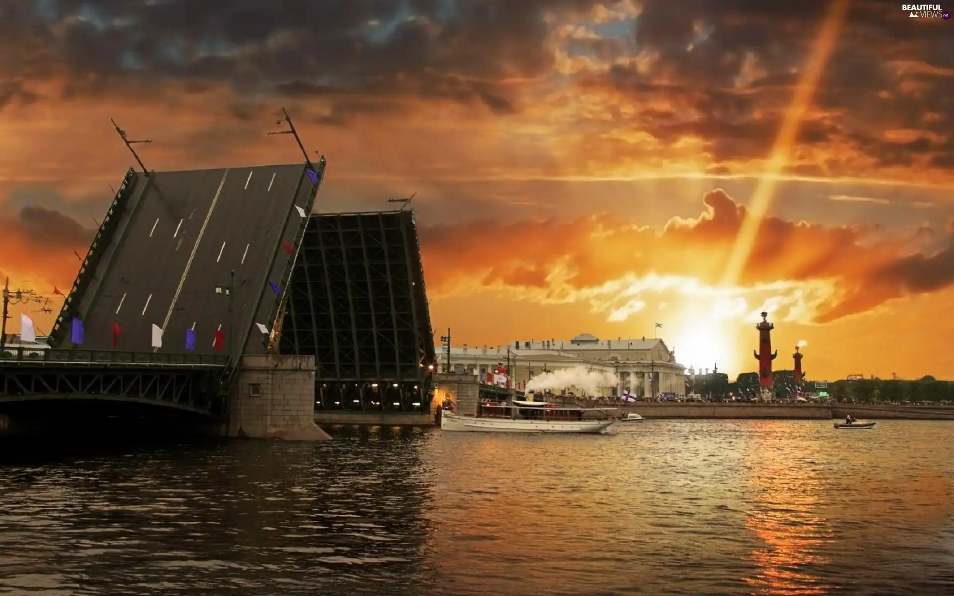 Saint, west, sun, St. Petersburg