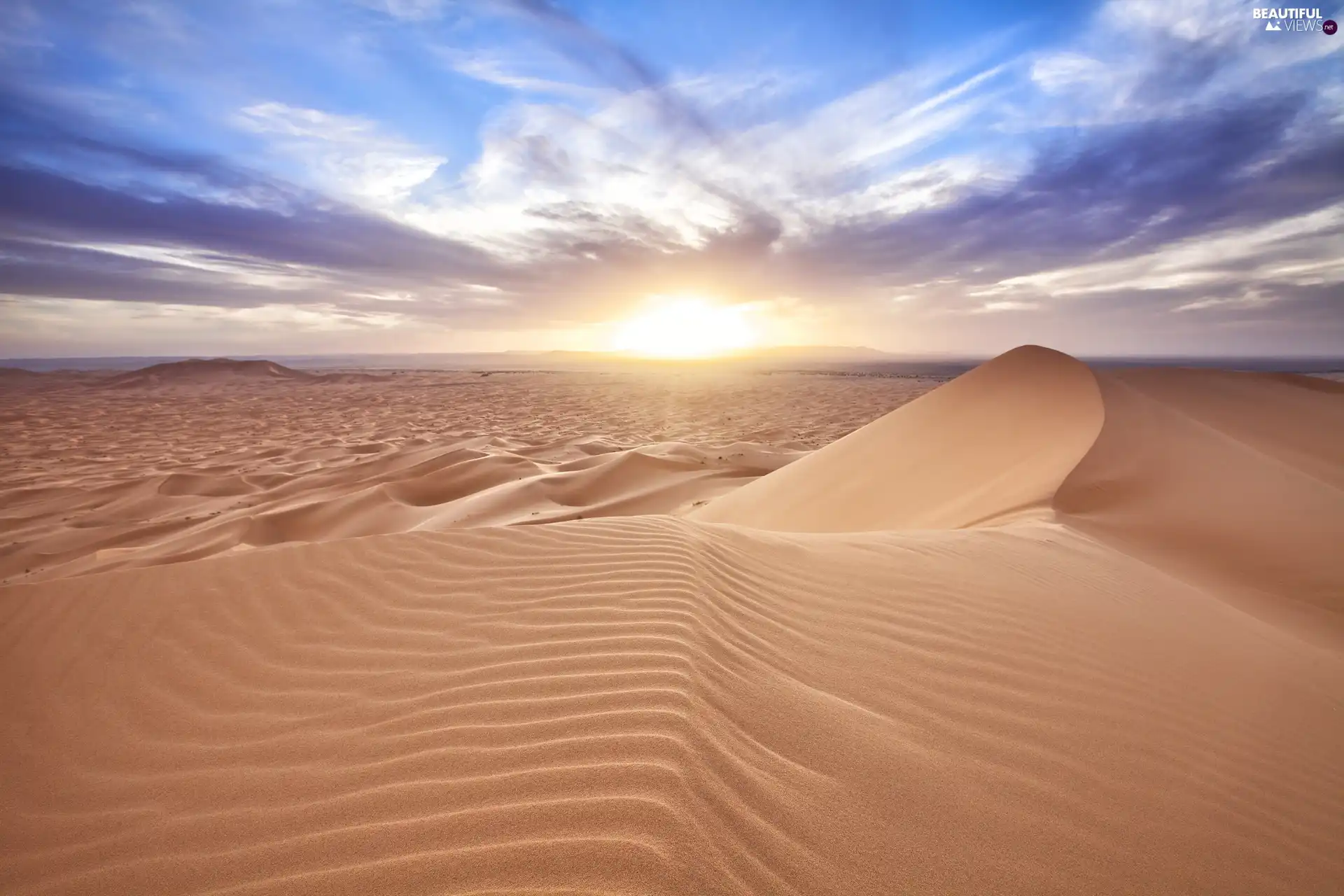 sun, Desert, west