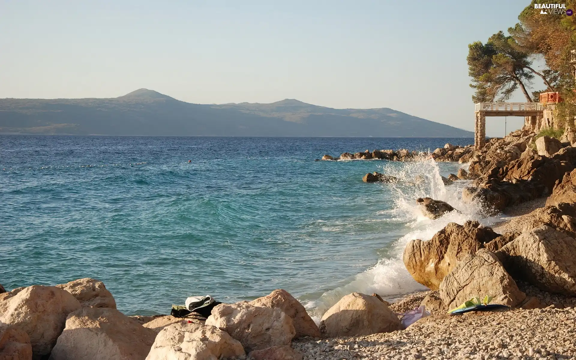 sea, coast, terrace, craggy