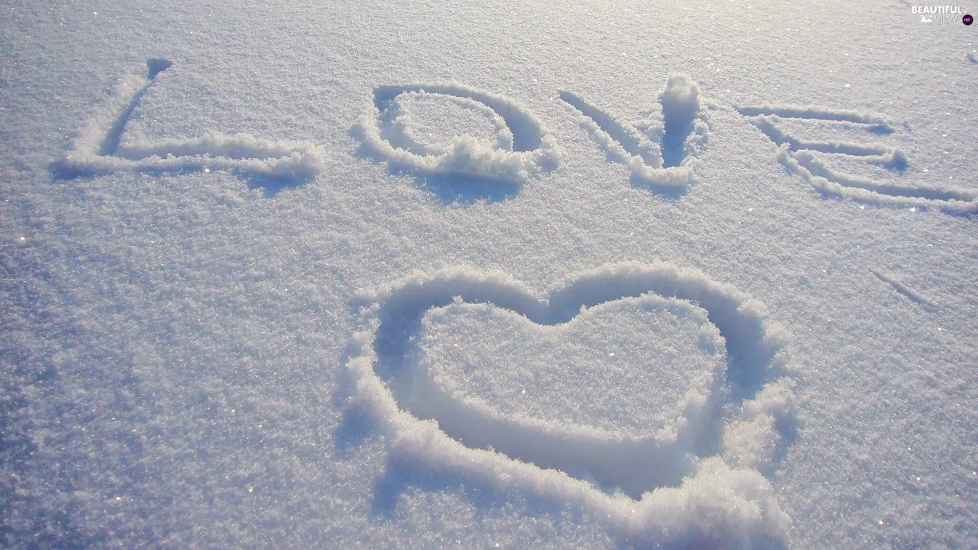 snow, love, text, LOVE, Heart, winter
