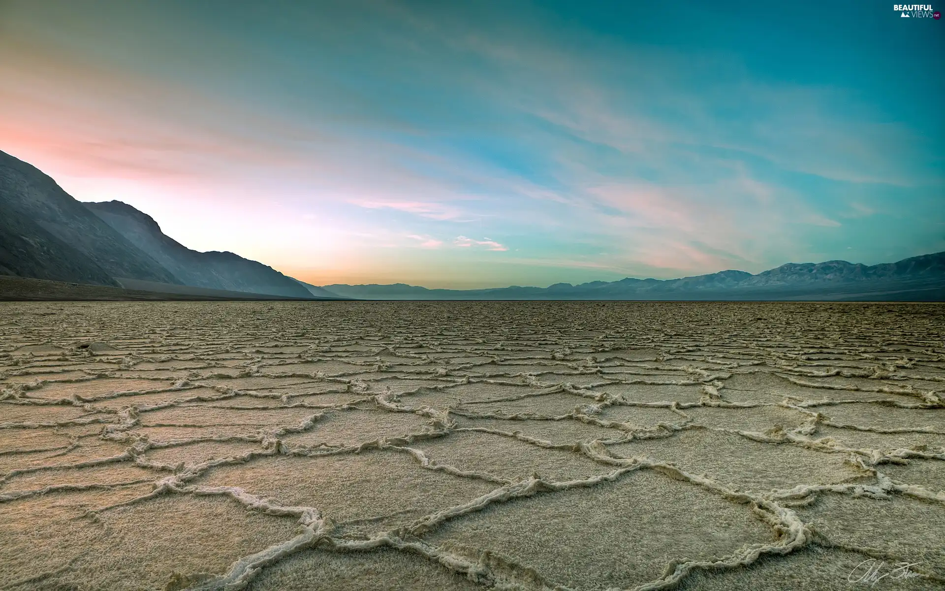 The dried, land