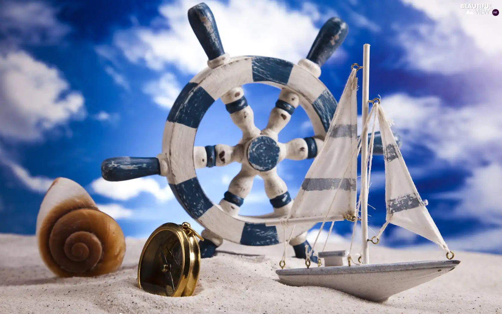 The ship, Watch, Beaches, shell, Sky