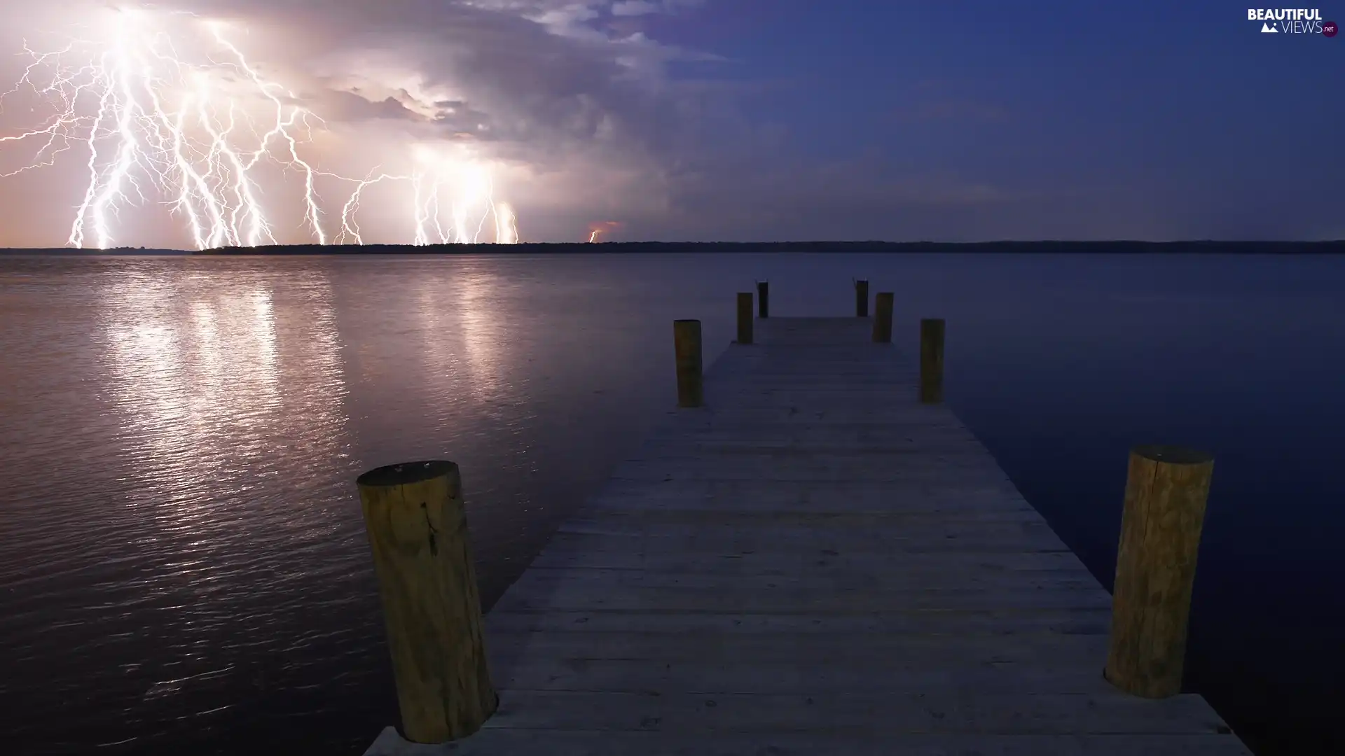 thunderbolt, lake, Platform
