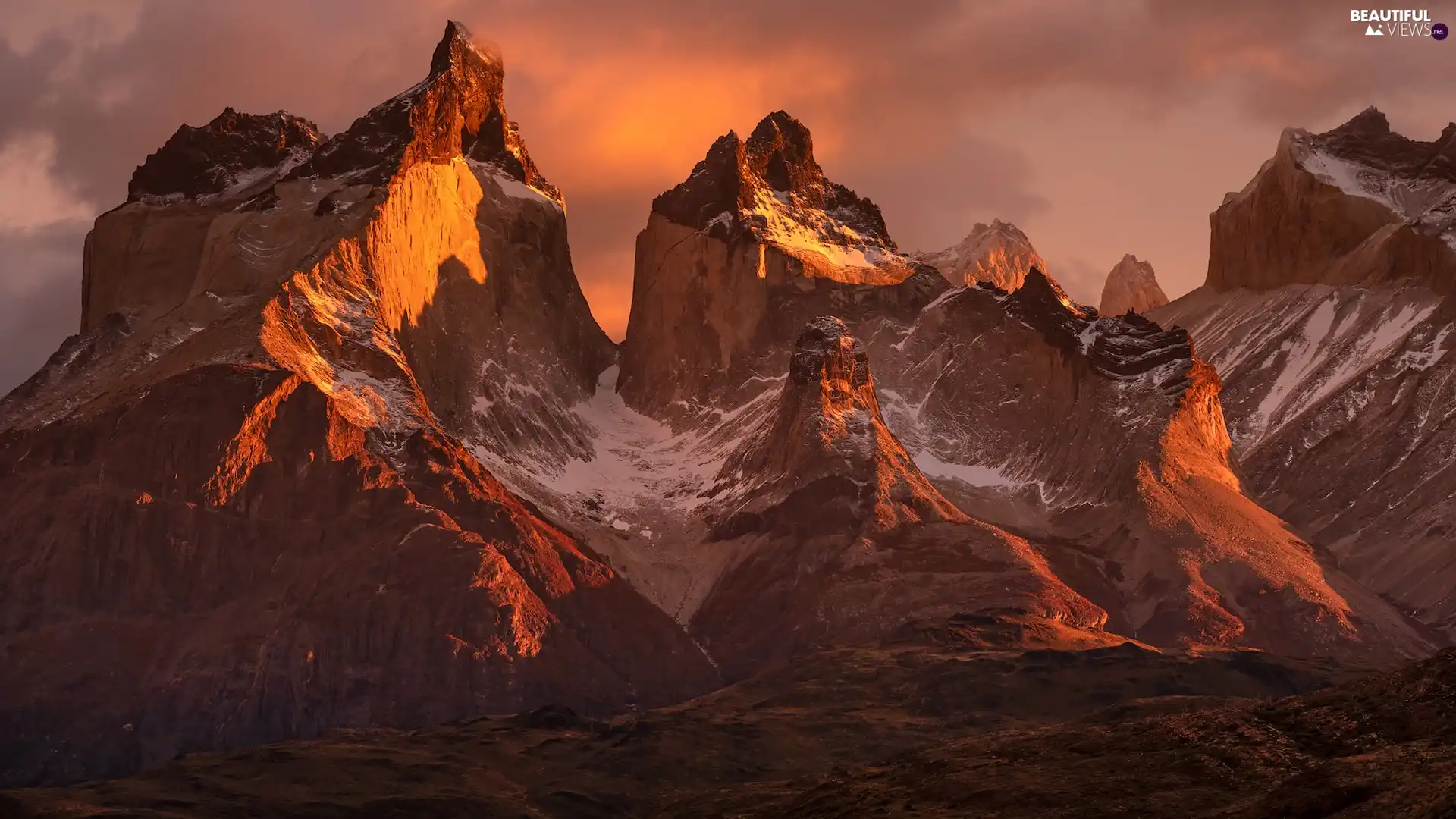 Mountains, Patagonia, edifice, Torres del Paine National Park, Chile, Cordillera, Torres del Paine