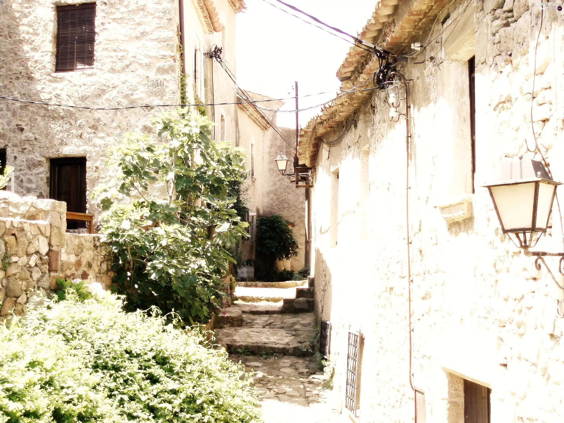 alley, Spain, Tossa de Mar