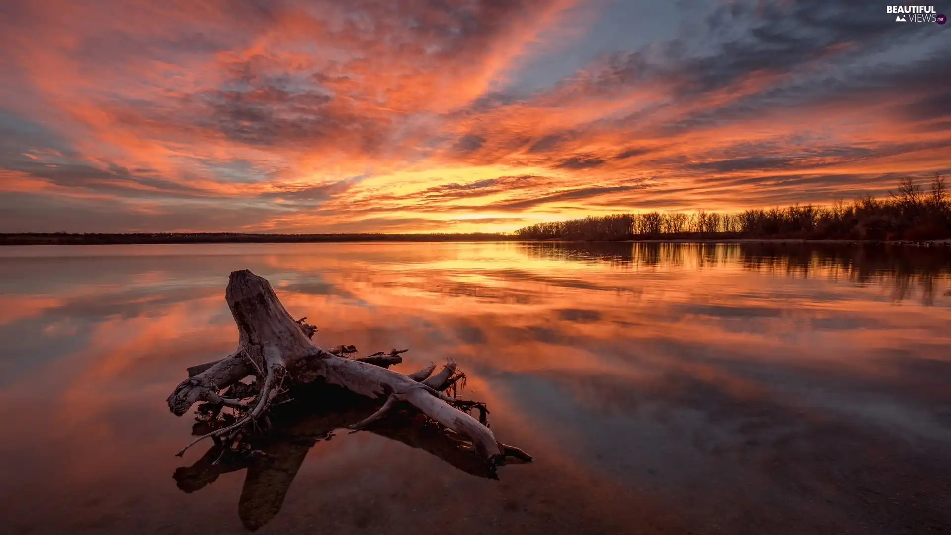 Aurora City, Colorado, clouds, The United States, Great Sunsets, lake, Cherry Creek State Park, Lod on the beach