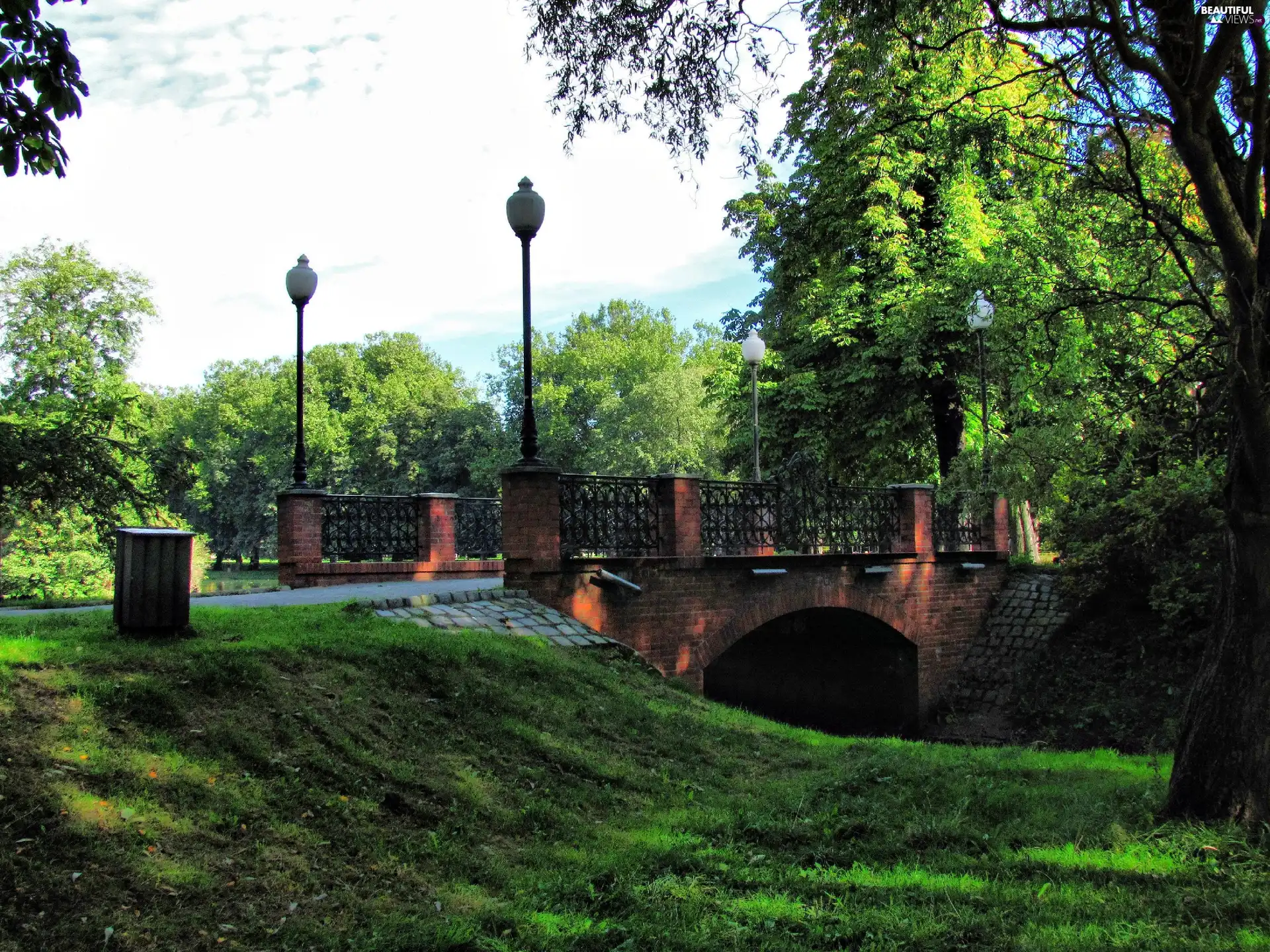 Park, trees, viewes, bridges