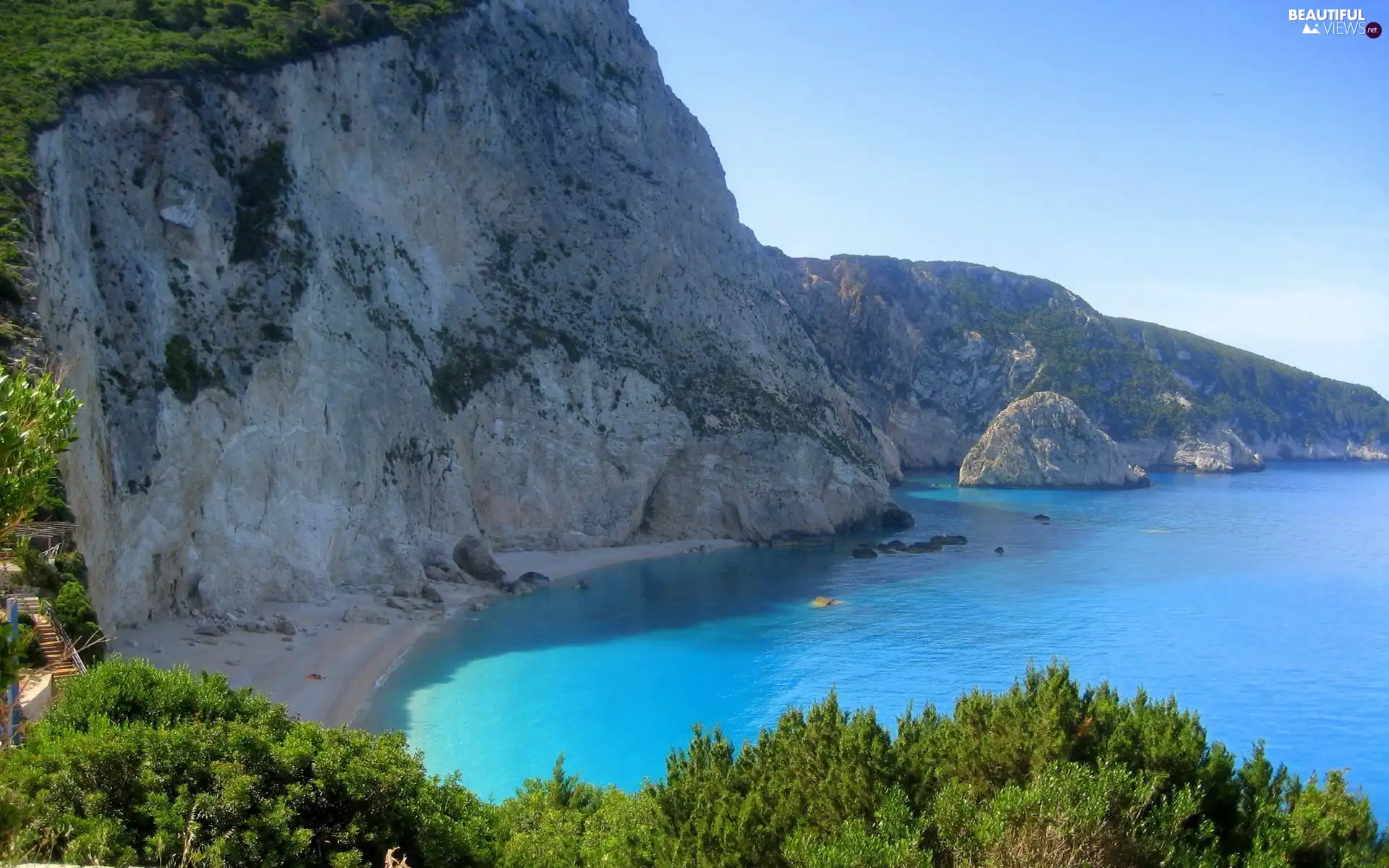 sea, trees, viewes, rocks