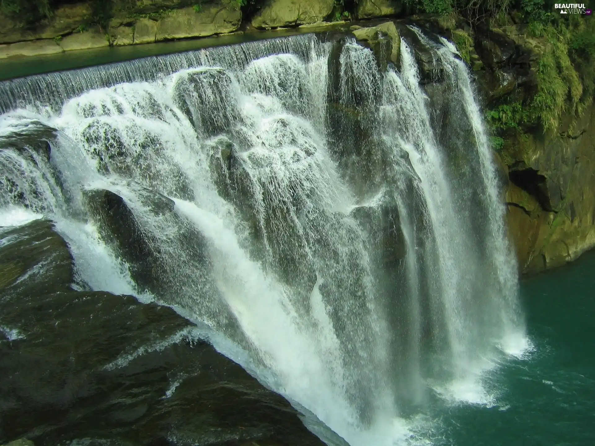 water, waterfall, Cascades