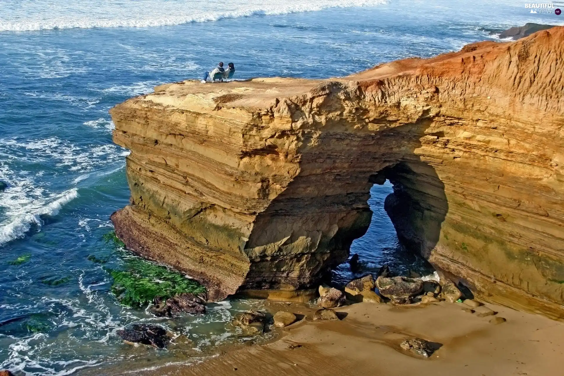 Waves, sea, rocks