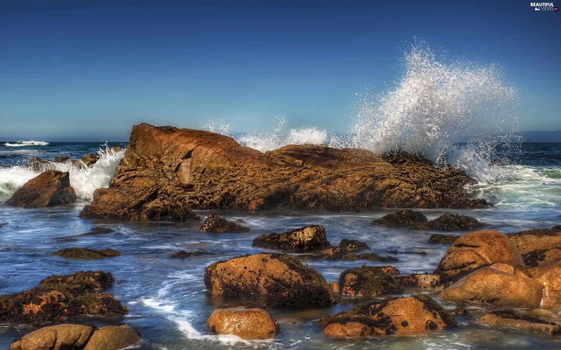 Waves, Stones, sea