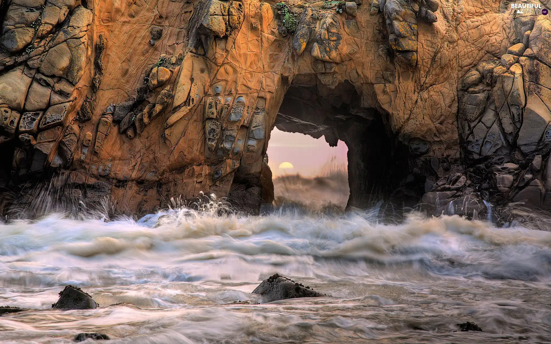 west, sea, rocks