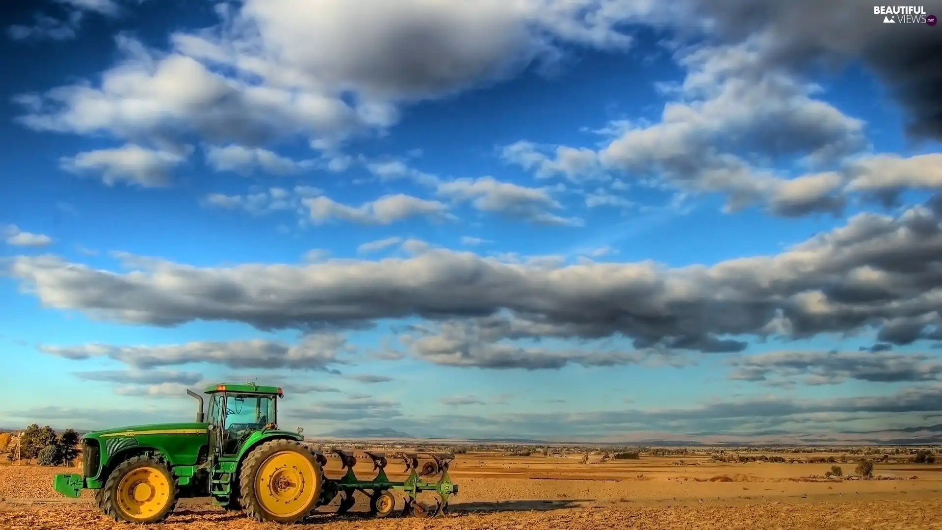 whale killer, clouds, field, cultivated, agrimotor