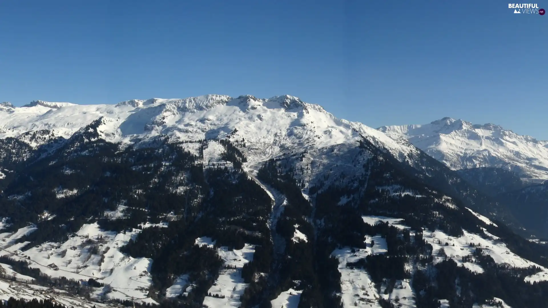 winter, mountainous, landscape