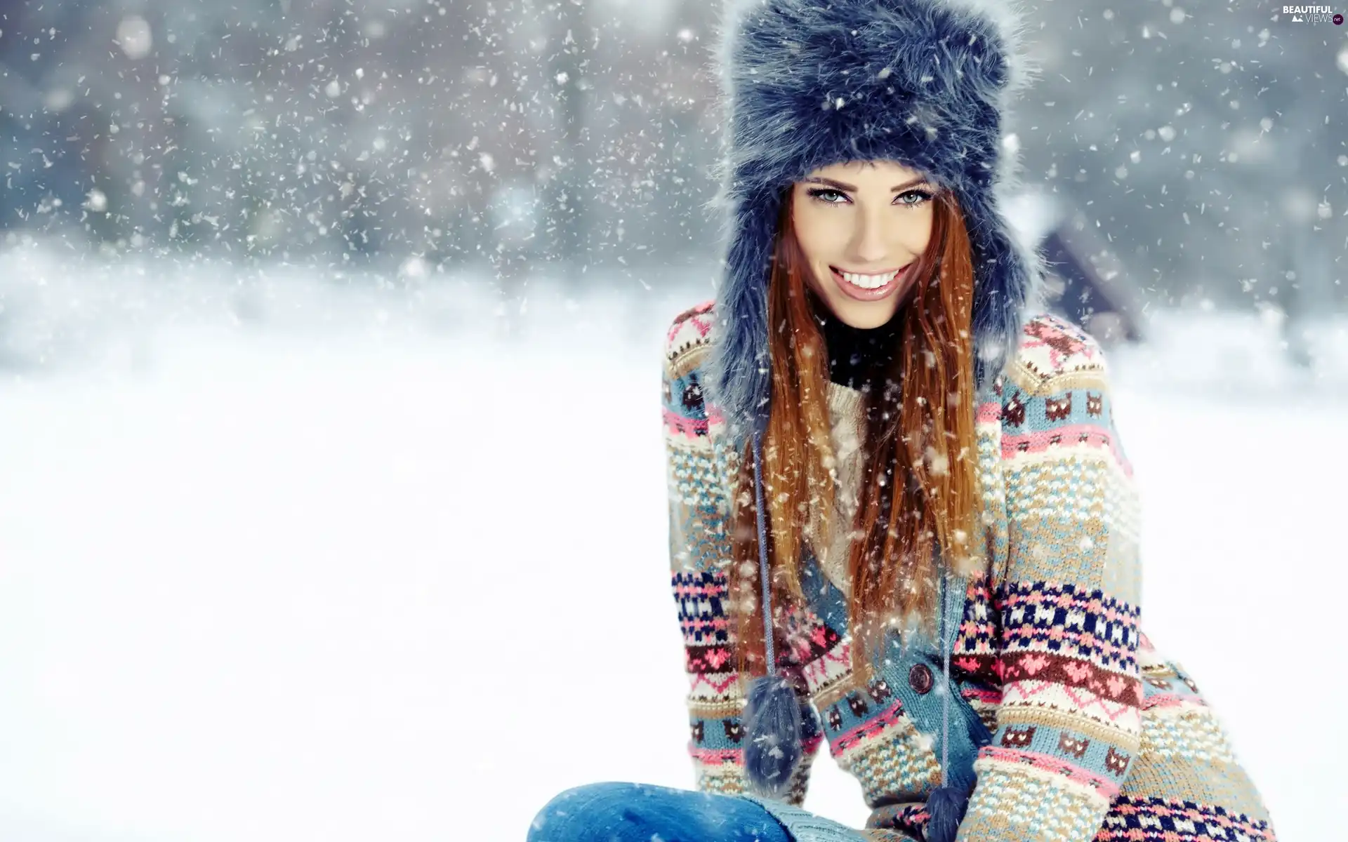 winter, Women, model