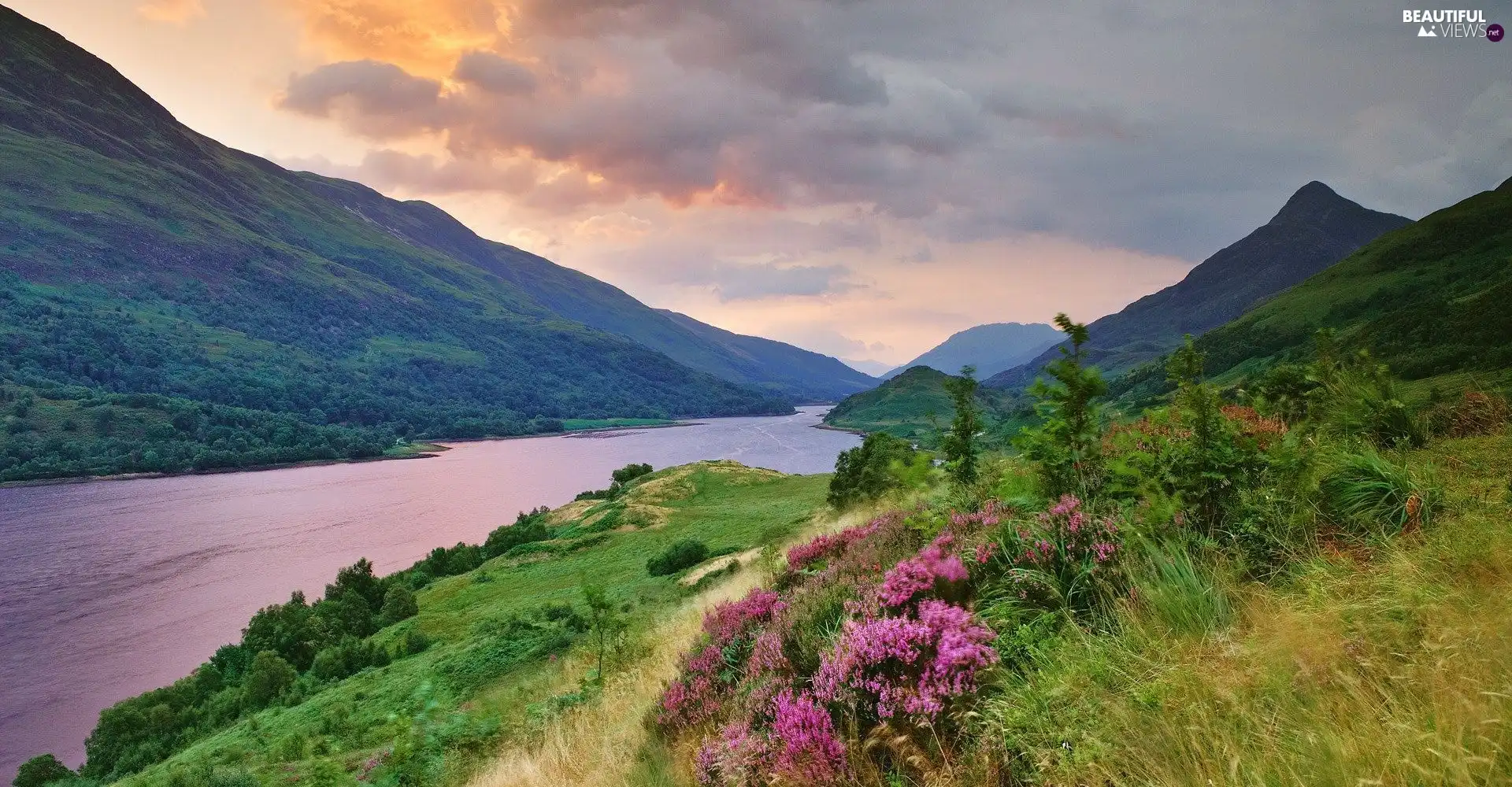 woods, clouds, Meadow, Mountains, lake - Beautiful views wallpapers ...